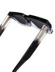 Trendy Gradient Black Rectangle Sunglasses for Men