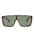 Saint Laurent Havana Green Wrap Sunglasses