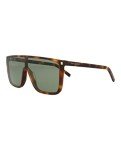 Saint Laurent Havana Green Wrap Sunglasses