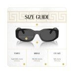 Versace Medusa Rectangular Sunglasses with Eyewear Kit