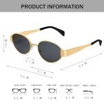 Retro Oval Designer Sunglasses for Men and Women