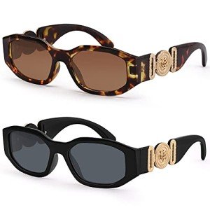 Trendy KUGUAOK Irregular Rectangle UV Sunglasses for Women