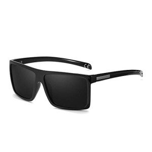 VentiVenti Men's Polarized Square Sunglasses, Black