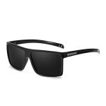 VentiVenti Men's Polarized Square Sunglasses, Black