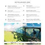 VentiVenti Men's Polarized Square Sunglasses, Black