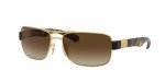 Ray-Ban RB3522 Square Sunglasses - Gold/Brown Gradient