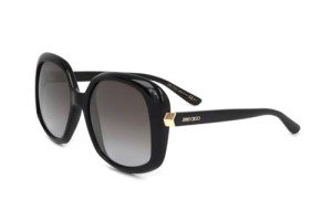 Jimmy Choo Amada/S Square Sunglasses Black/Gold 56mm