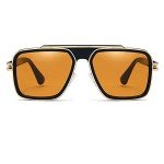 Trendy Retro 70s Square Metal Sunglasses