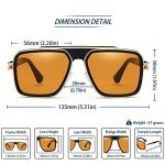 Trendy Retro 70s Square Metal Sunglasses