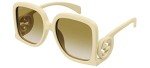 Gucci Oversize Square Sunglasses for Women - Ivory/Brown