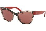 Prada PR21SS Brown/Opal Sunglasses with Violet Lens
