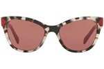 Prada PR21SS Brown/Opal Sunglasses with Violet Lens
