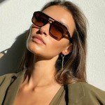 AIEYEZO Retro Square Sunglasses for Trendy Look