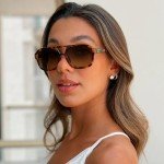 AIEYEZO Retro Square Sunglasses for Trendy Look