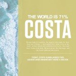 Costa Del Mar Black Frame Blue Mirror Sunglasses