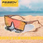 FEISEDY UV400 Mirrored Sunglasses for All
