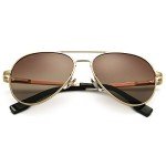 Gold Polarized Aviator Sunglasses for Small Faces