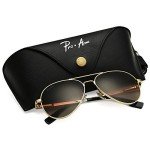 Gold Polarized Aviator Sunglasses for Small Faces