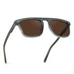 Bold Geometric Flat Top Polarized Sunglasses for Men