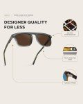 Bold Geometric Flat Top Polarized Sunglasses for Men