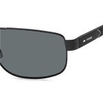 Fossil Men's Matte Black Rectangular Sunglasses