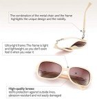 FEISEDY Vintage Polarized Square Sunglasses for Women