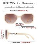 FEISEDY Vintage Polarized Square Sunglasses for Women