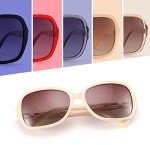 FEISEDY Vintage Polarized Square Sunglasses for Women