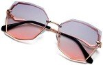 S.NOTIO Women's Oversized Geometric Sunglasses - Grey Pink