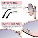 S.NOTIO Women's Oversized Geometric Sunglasses - Grey Pink