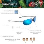 Maui Jim Hookipa Polarized Rimless Sunglasses - Smoke Blue