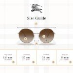 Burberry Pippa Light Gold Gradient Round Sunglasses