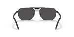 Prada Black Metal Rectangle Sunglasses with Grey Lens