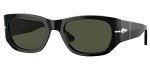 Persol PO3307S Black/Green Rectangular Sunglasses 55mm