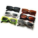 Square Snakeskin Pattern Fluorescent Green Sunglasses