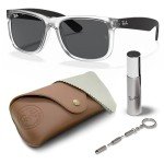 Ray-Ban RB4165 JUSTIN Square Sunglasses with Eyewear Kit
