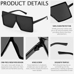 Ultralight Oversized Square Sunglasses with UV Protection