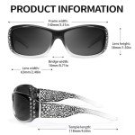 Trendy Rhinestone Wraparound Polarized Sunglasses for Women