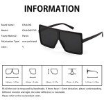 Ultralight Oversized Square Sunglasses with UV Protection