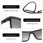 ZENOTTIC Men's Polarized TR90 Square Sunglasses
