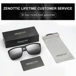 ZENOTTIC Men's Polarized TR90 Square Sunglasses