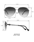 Jessica Simpson Metal Aviator Sunglasses with UV400 Protection