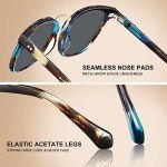 CARFIA Retro Polarized Sunglasses for Small Faces