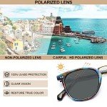 CARFIA Retro Polarized Sunglasses for Small Faces