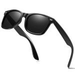 Retro Polarized 80s Square Sunglasses for Everyone