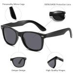 Retro Polarized 80s Square Sunglasses for Everyone