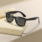 Retro Polarized 80s Square Sunglasses for Everyone