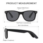 Retro Polarized 80s Square Sunglasses for Everyone
