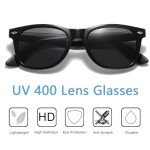 Retro Polarized 80s Square Sunglasses for Everyone