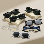Retro Polarized 80s Square Sunglasses for Everyone